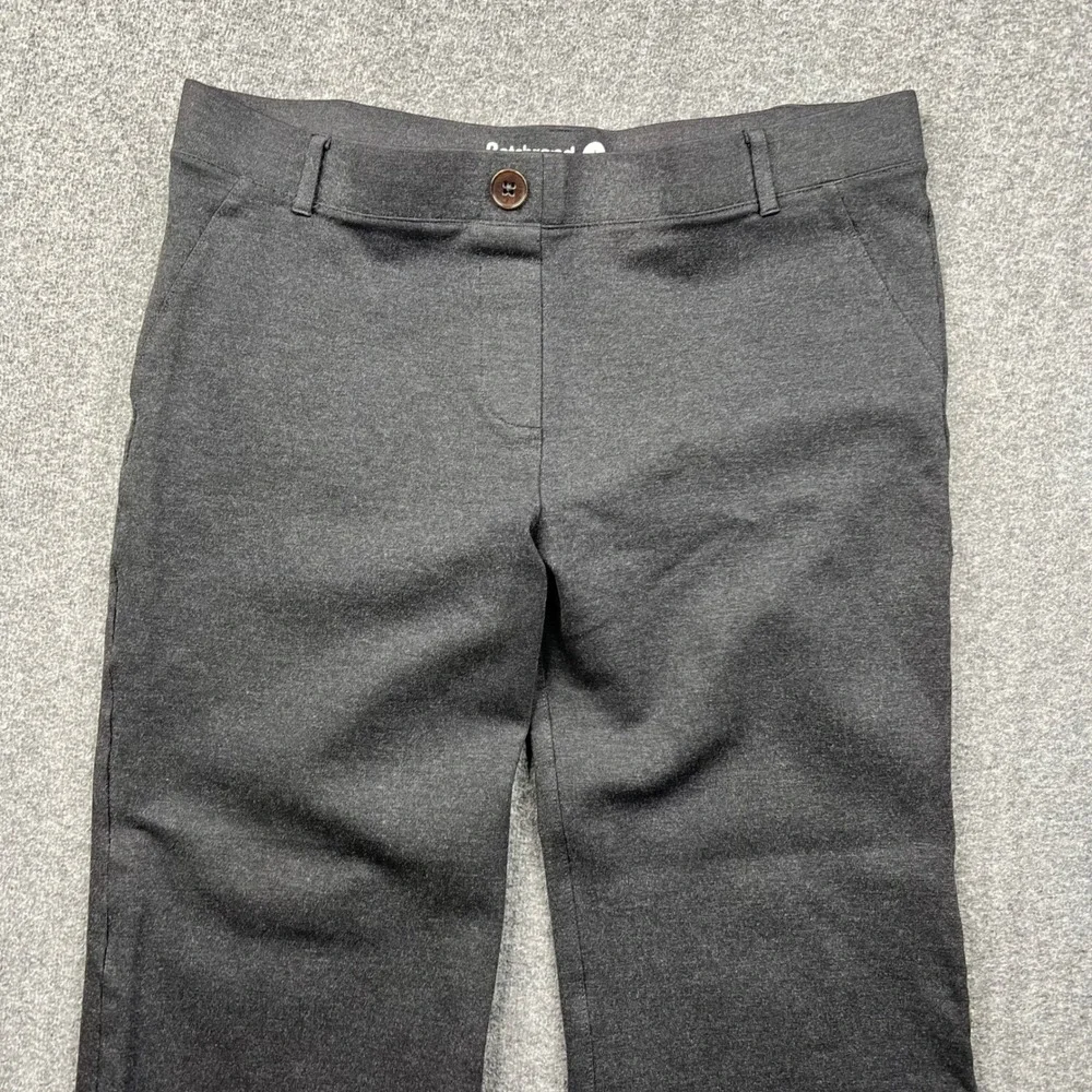 Betabrand Dress Pant Yoga Pants Women L Short Petite Gray Bootcut Ponte Knit - Picture 9 of 13